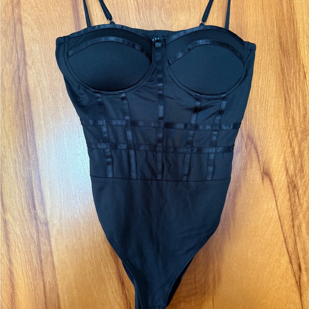 Haute Monde Black Bodysuit
